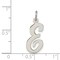 Sterling Silver Large Script Initial Letter E Charm Jewerly 21mm x 11mm